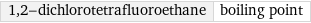 1, 2-dichlorotetrafluoroethane | boiling point