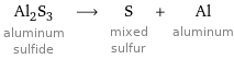 Al_2S_3 aluminum sulfide ⟶ S mixed sulfur + Al aluminum