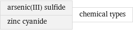 arsenic(III) sulfide zinc cyanide | chemical types