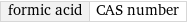 formic acid | CAS number