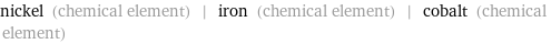 nickel (chemical element) | iron (chemical element) | cobalt (chemical element)