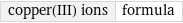 copper(III) ions | formula