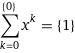 sum_(k=0)^({0}) x^k = {1}