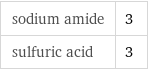 sodium amide | 3 sulfuric acid | 3