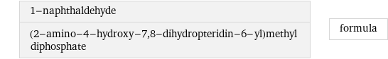 1-naphthaldehyde (2-amino-4-hydroxy-7, 8-dihydropteridin-6-yl)methyl diphosphate | formula