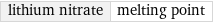 lithium nitrate | melting point