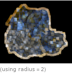  (using radius=2)