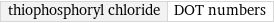 thiophosphoryl chloride | DOT numbers