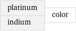 platinum indium | color