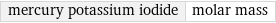 mercury potassium iodide | molar mass