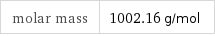 molar mass | 1002.16 g/mol