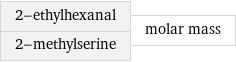 2-ethylhexanal 2-methylserine | molar mass