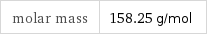 molar mass | 158.25 g/mol