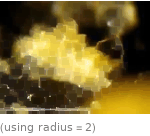  (using radius=2)