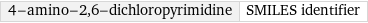 4-amino-2, 6-dichloropyrimidine | SMILES identifier