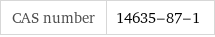 CAS number | 14635-87-1