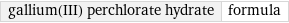 gallium(III) perchlorate hydrate | formula