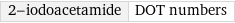 2-iodoacetamide | DOT numbers