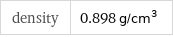 density | 0.898 g/cm^3