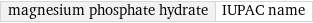 magnesium phosphate hydrate | IUPAC name