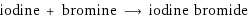 iodine + bromine ⟶ iodine bromide