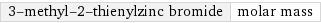 3-methyl-2-thienylzinc bromide | molar mass