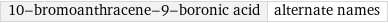 10-bromoanthracene-9-boronic acid | alternate names