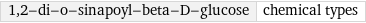 1, 2-di-o-sinapoyl-beta-D-glucose | chemical types