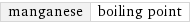 manganese | boiling point