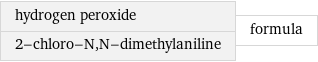 hydrogen peroxide 2-chloro-N, N-dimethylaniline | formula