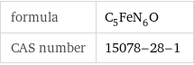 formula | C_5FeN_6O CAS number | 15078-28-1