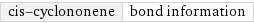 cis-cyclononene | bond information