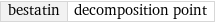 bestatin | decomposition point