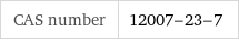 CAS number | 12007-23-7