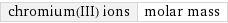 chromium(III) ions | molar mass