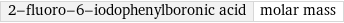 2-fluoro-6-iodophenylboronic acid | molar mass