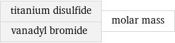 titanium disulfide vanadyl bromide | molar mass