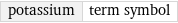 potassium | term symbol