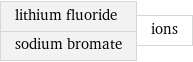 lithium fluoride sodium bromate | ions