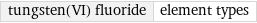 tungsten(VI) fluoride | element types