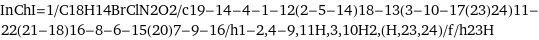 InChI=1/C18H14BrClN2O2/c19-14-4-1-12(2-5-14)18-13(3-10-17(23)24)11-22(21-18)16-8-6-15(20)7-9-16/h1-2, 4-9, 11H, 3, 10H2, (H, 23, 24)/f/h23H