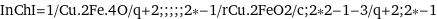 InChI=1/Cu.2Fe.4O/q+2;;;;;2*-1/rCu.2FeO2/c;2*2-1-3/q+2;2*-1