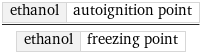 ethanol | autoignition point/ethanol | freezing point