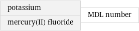 potassium mercury(II) fluoride | MDL number