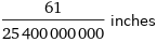 61/25400000000 inches