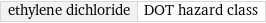 ethylene dichloride | DOT hazard class