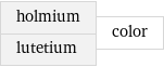 holmium lutetium | color