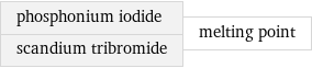 phosphonium iodide scandium tribromide | melting point