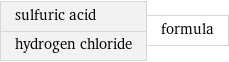 sulfuric acid hydrogen chloride | formula