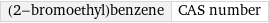 (2-bromoethyl)benzene | CAS number